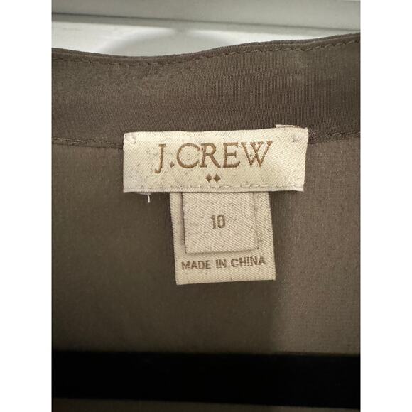 J.Crew Ruffle Green Blouse Tank - Size 10 - Picture 3 of 4